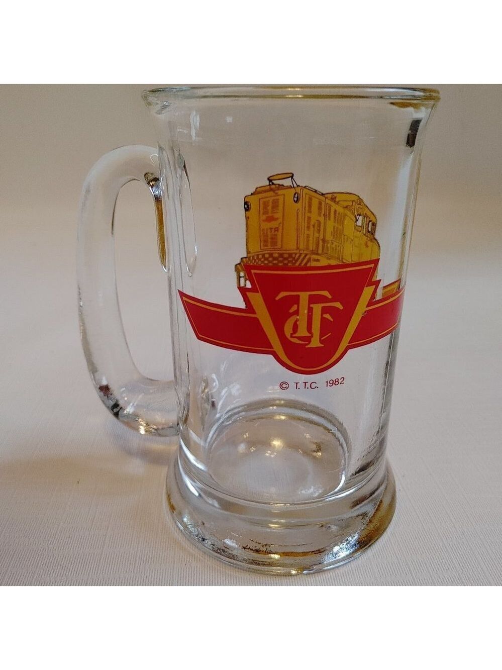 VINTAGE TTC Toronto Transit Commission Electric Locomotive Glass Stein C…